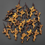 AAA Hand Carved Natural Tiger's Eye Snake Sword Pendant - Symbol of Wisdom and Transformation