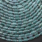 AAA Small Natural Guatemalan Jade Smooth Tube Barrel Beads 5x8mm 15.5" Strand