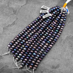 Large Hole Black Bronze Peacock Iridescent Genuine Freshwater Pearl Rondelle 10mm 8" Strand