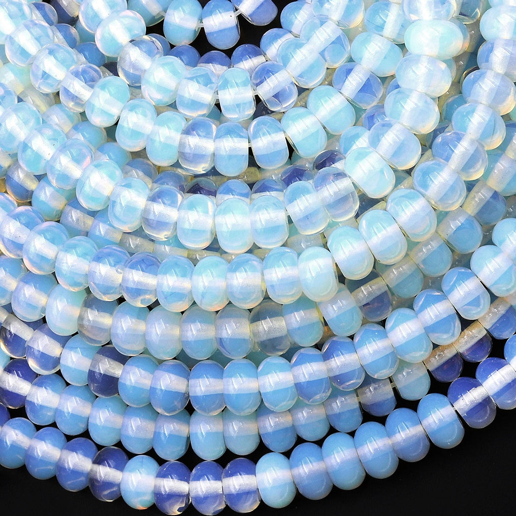 Opalite 8x5mm Smooth Rondelle Beads 15.5" Strand