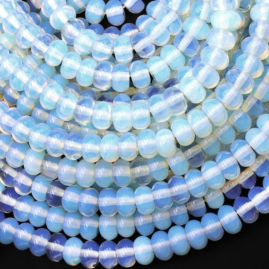 Opalite 8x5mm Smooth Rondelle Beads 15.5" Strand