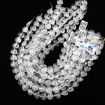 AAA Faceted Natural Rock Quartz Crystal Faceted Heart Beads 14mm Healing Gemstone 15.5" Strand