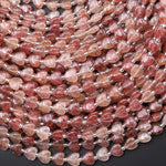 Natural Natural Strawberry Quartz Carved Heart Beads 6mm Gemstone 15.5" Strand