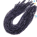Carved Blue Goldstone Smooth Heart Beads 6mm Gemstone 15.5" Strand