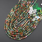 AAA Colorful Translucent Natural Indian Agate 8mm Faceted Coin Beads 15.5" Strand