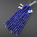 Large Hole Beads 3mm Drill AAA Natural Blue Lapis 10mm Round Beads 8" Strand