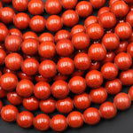 Large Hole Beads 3mm Drill AAA Natural Red Jasper 10mm Round Beads 8" Strand