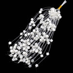 AAA Natural White Mother of Pearl Hand Carved Cherry Blossom Flower 10mm Gemstone Beads Strand