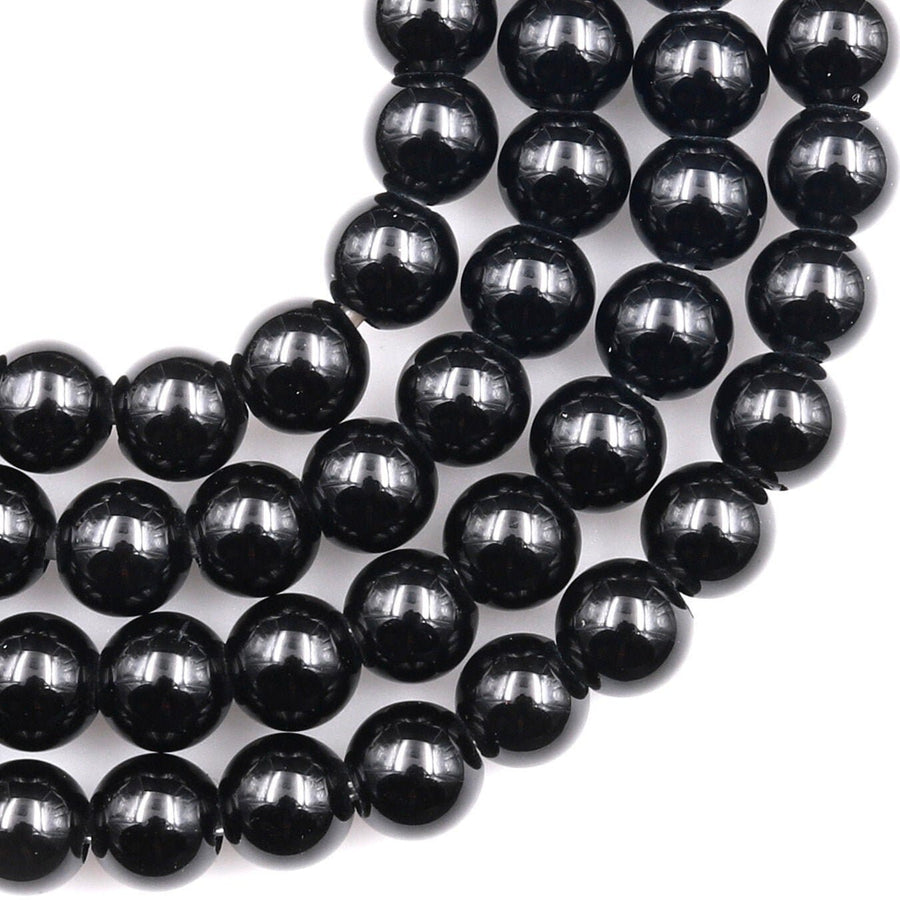 AAA Large Hole Beads 2mm 3mm Drill Natural Onyx 6mm 8mm 10mm Round Beads 8" Strand