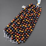 AAA Large Hole Beads 2mm 3mm Drill Natural Red Blue Golden Brown Tiger's Eye 6mm 8mm 10mm Round Beads 8" Strand