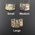 From the Old Arizona Copper Mine~ 2 Two Hole Pendant Natural Copper in Chrysocolla Flat Rectangle Locket Saddle Shape