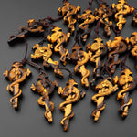 AAA Hand Carved Natural Tiger's Eye Snake Sword Pendant - Symbol of Wisdom and Transformation