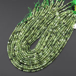 Real Genuine Natural Green Russian Siberian Jade Smooth 4mm Round Beads 15.5" Strand