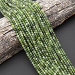 Real Genuine Natural Green Russian Siberian Jade Smooth 4mm Round Beads 15.5" Strand