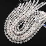 AAA Natural Rock Quartz Smooth Barrel Drum Tube 9mm 10mm Beads 15.5" Strand