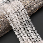 AAA Natural Rock Quartz Smooth Barrel Drum Tube 9mm 10mm Beads 15.5" Strand