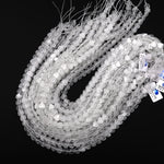 Natural Rock Quartz Heart 8mm Beads Center Drilled Gemstone 15.5" Strand