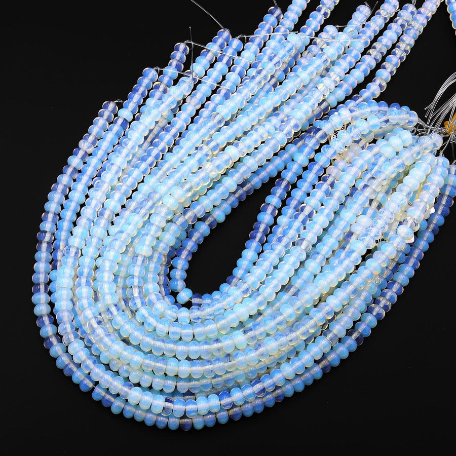 Opalite 8x5mm Smooth Rondelle Beads 15.5" Strand