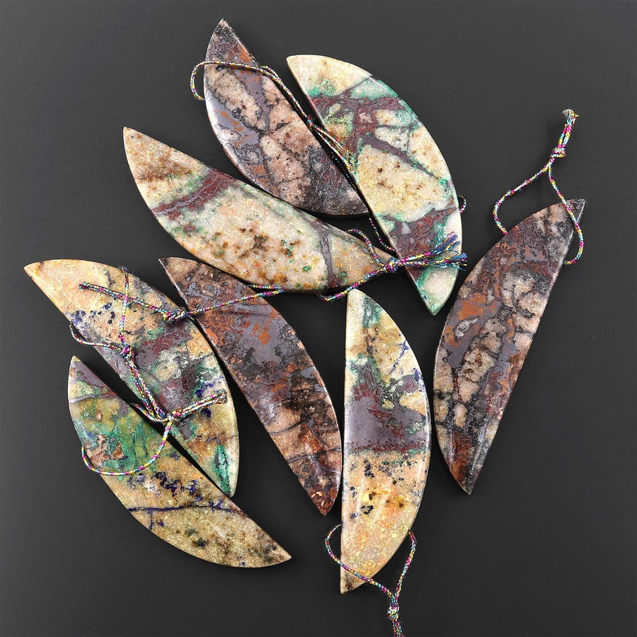 From the Old Arizona Copper Mine~ Natural Copper in Chrysocolla Crescent Moon Pendant