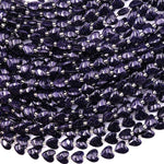 Carved Blue Goldstone Smooth Heart Beads 6mm Gemstone 15.5" Strand
