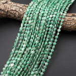 Natural Natural Green Aventurine Carved Heart Beads 6mm Gemstone 15.5" Strand