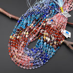 Natural Multicolor Gemstone Heart 6mm Beads Sodalite Lapis Apatite Sodalite Mookaite Red Jasper Rhodonite Cherry Quartz 15.5" Strand