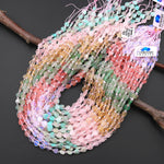 Natural Multicolor Gemstone Heart 6mm Beads Rose Quartz Amazonite Citrine Aventurine Cherry Quartz 15.5" Strand