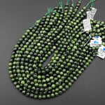 Natural Green Chrome Diopside 8mm Smooth Round Beads Gemstone 15.5" Strand