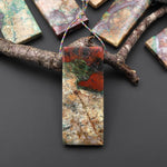 From the Old Arizona Copper Mine~ Natural Copper in Chrysocolla Long Rectangle Pendant