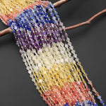 Natural Multicolor Gemstone Heart 6mm Beads Lemon Quartz Citrine Aventurine Cherry Quartz Sodalite Amethyst 15.5" Strand