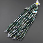 AAA Large Hole Beads 2mm 3mm Drill Natural Green Moss Agate 6mm 8mm 10mm Round Beads 8" Strand