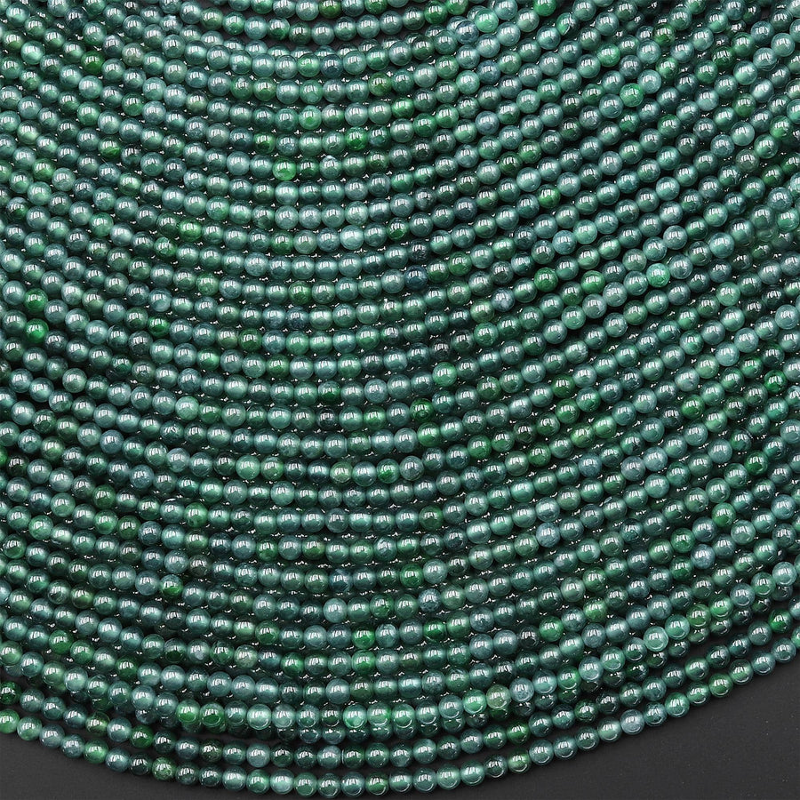 AAA Natural Guatemalan Jade 2mm Smooth Round Beads 15.5" Strand