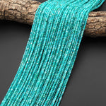 Natural Blue Green Russian Amazonite Faceted 2mm Cube Beads 15.5" Strand