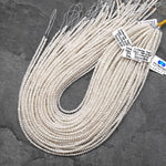 Genuine White Freshwater Pearl 3mm Rondelle Beads 15.5" Strand