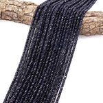 AAA Faceted Blue Goldstone Sandstone Rondelle Beads 4mm 15" Strand