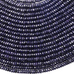AAA Faceted Blue Goldstone Sandstone Rondelle Beads 4mm 15" Strand