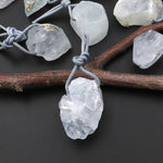 Hand Cut Raw Natural Aquamarine Nugget Pendant Side Drilled Gemstone Focal Bead