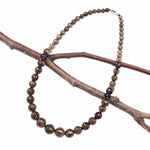 AAA Graduated Genuine Natural Smoky Quartz Beads Faceted 6mm 12mm Round Gemstone 17.5" Necklace Strand