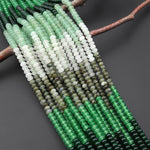 Multicolor 6mm Smooth Rondelle Beads Labradorite White Green Jade 15.5" Strand