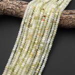 AAA Natural Green Calcite 6mm Rondelle Beads Aka Afghanistan Jade 15.5" Strand