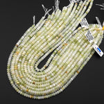 AAA Natural Green Calcite 6mm Rondelle Beads Aka Afghanistan Jade 15.5" Strand