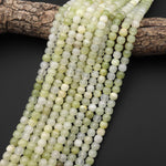 AAA Natural Green Calcite Short Cylinder Barrel 8mm Beads Aka Afghanistan Jade 15.5" Strand
