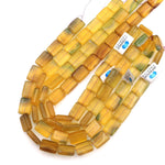 Natural Honey Yellow Fluorite Rectangle Tile Beads 15.5" Strand