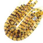 Rare Natural Bicolor Fluorite Rectangle Tile 13x18mm Beads Yellow Green Mauve Gemstone 15.5" Strand