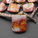 Natural Australian Noreena Jasper Pendant Rectangle Saddle Locket Shape