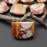 Natural Australian Noreena Jasper Pendant Rectangle Saddle Locket Shape
