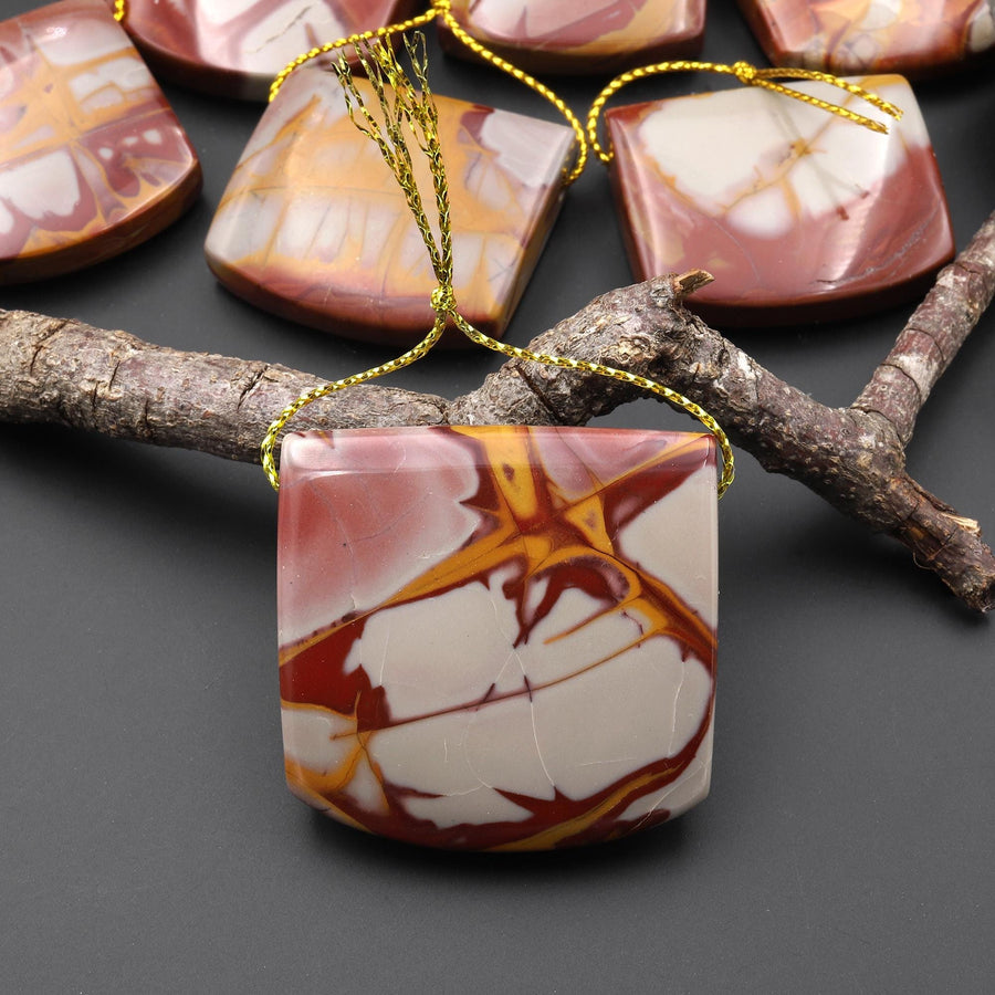 Natural Australian Noreena Jasper Pendant Rectangle Saddle Locket Shape A1