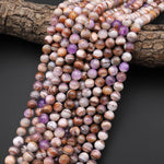Rare Natural Rainbow Amethyst Smooth Round Beads 6mm 8mm 9mm 10mm 11mm 12mm 13mm 14mm 15.5" Strand