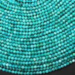 AAA Natural Blue Green Russian Amazonite Faceted Round Beads 3mm Gemstone 15.5" Strand