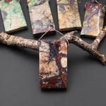 From the Old Arizona Copper Mine~ Natural Copper in Chrysocolla Top Side Drilled Rectangle Pendant